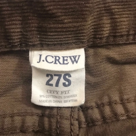 J CREW City Fit Brown Corduroy Pants Skinny - Picture 3 of 4